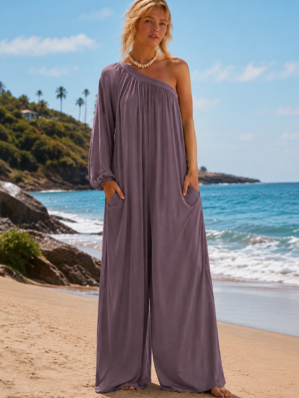 Free People Free-Est Sunday Stroll Jumper | Purple Taupe | Size Small